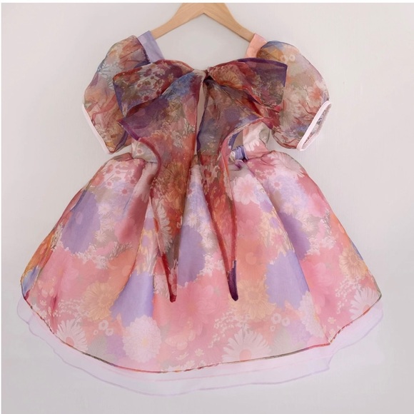 Pleiades Chloe Floral Puff Sleeve Dress - Picture 2 of 15